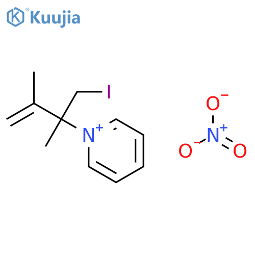 Pyridinium, 1-[1-(iodomethyl)-1,2-dimethyl-2-propenyl]-, nitrate structure