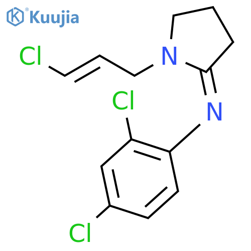 Benzenamine,2,4-dichloro-N-[1-(3-chloro-2-propen-1-yl)-2-pyrrolidinylidene]- structure