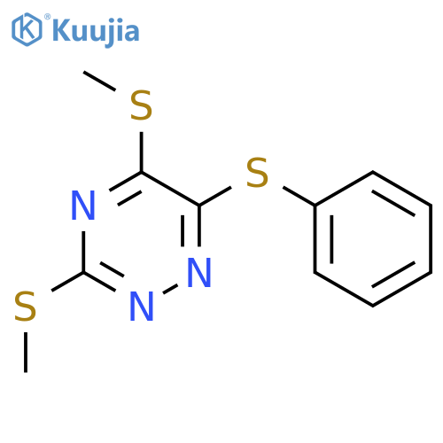 3,5-bis(methylsulfanyl)-6-(phenylsulfanyl)-1,2,4-triazine structure