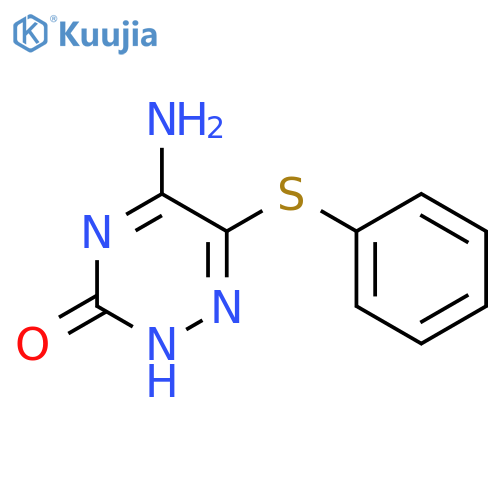 5-amino-6-(phenylsulfanyl)-1,2,4-triazin-3(2H)-one structure