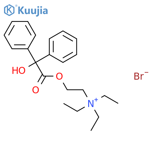 N,N,N-triethyl-2-{[hydroxy(diphenyl)acetyl]oxy}ethanaminium bromide structure