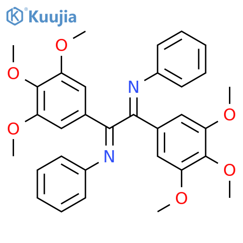 N,N'-[(1E,2E)-1,2-bis(3,4,5-trimethoxyphenyl)ethane-1,2-diylidene]dianiline structure