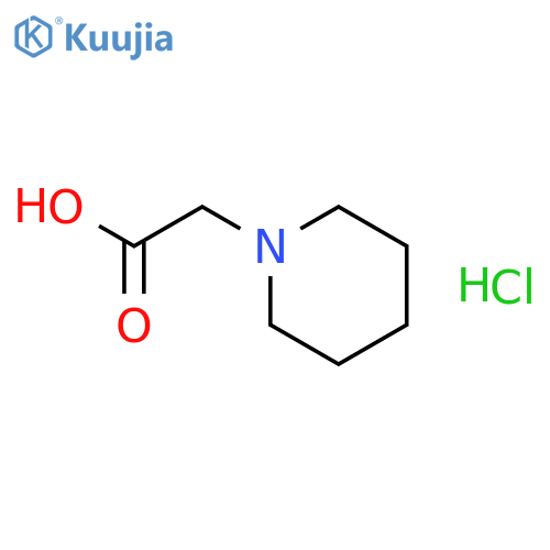2-(1-piperidyl)acetic acid;hydrochloride structure