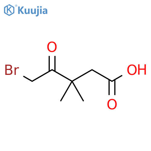 5-Bromo-3,3-dimethyl-4-oxopentanoic acid structure