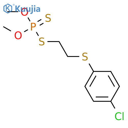 2-(4-chlorophenyl)sulfanylethylsulfanyl-dimethoxy-sulfanylidene-λ5-phosphane structure