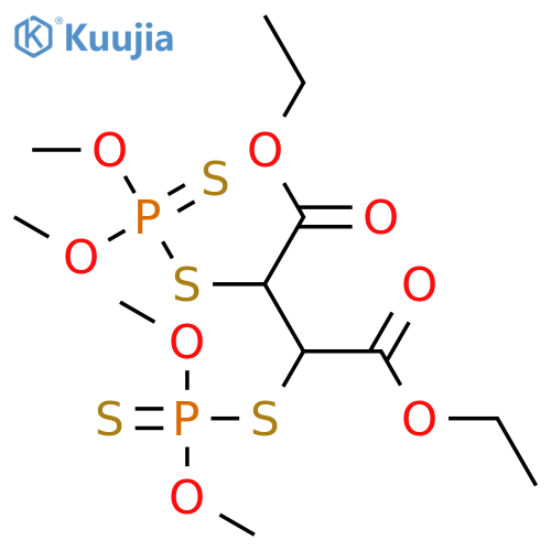 diethyl 2,3-bis[(dimethoxyphosphorothioyl)sulfanyl]butanedioate structure