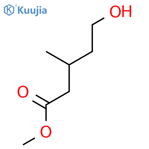 Pentanoic acid, 5-hydroxy-3-methyl-, methyl ester structure