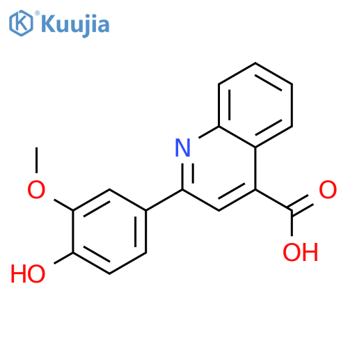 2-(4-Hydroxy-3-methoxyphenyl)quinoline-4-carboxylic acid structure