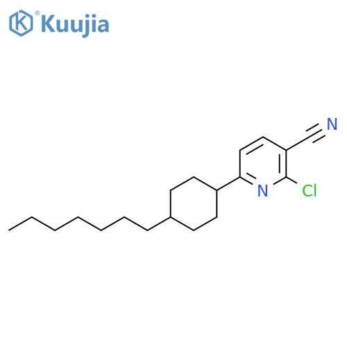 2-Chloro-6-(4-heptylcyclohexyl)pyridine-3-carbonitrile structure
