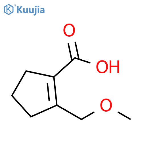 1-Cyclopentene-1-carboxylic acid, 2-(methoxymethyl)- structure