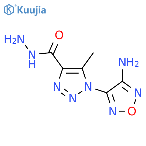 <br>1-(4-Amino-1,2,5-oxadiazol-3-yl)-5-methyl-1H-1,2,3-triazole-4-carbohydrazid e structure