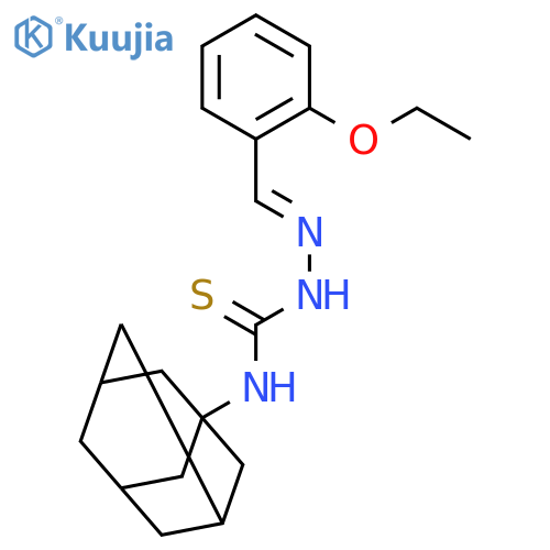 Hydrazinecarbothioamide,2-[(2-ethoxyphenyl)methylene]-N-tricyclo[3.3.1.13,7]dec-1-yl- structure