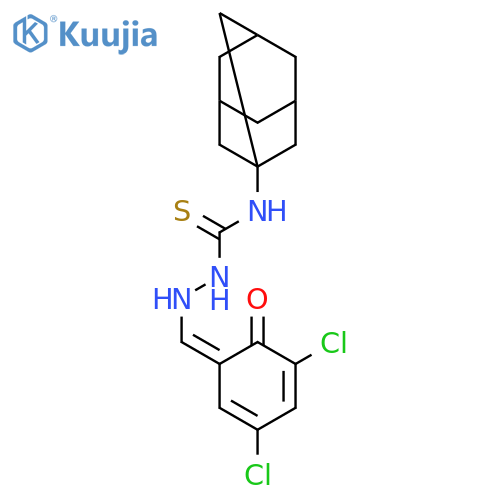 1-(1-adamantyl)-3-[[(z)-(3,5-dichloro-6-oxocyclohexa-2,4-dien-1-ylidene)methyl]amino]thiourea structure