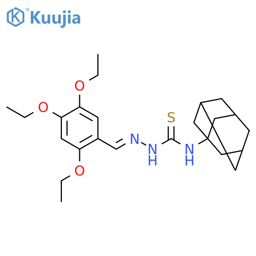 1-(1-adamantyl)-3-[(e)-(2,4,5-triethoxyphenyl)methylideneamino]thiourea structure