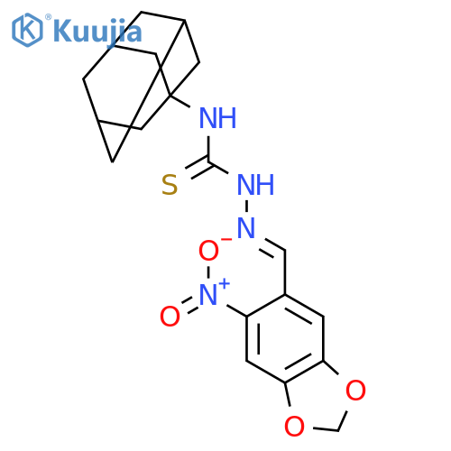 1-(1-adamantyl)-3-[(e)-(6-nitro-1,3-benzodioxol-5-yl)methylideneamino]thiourea structure