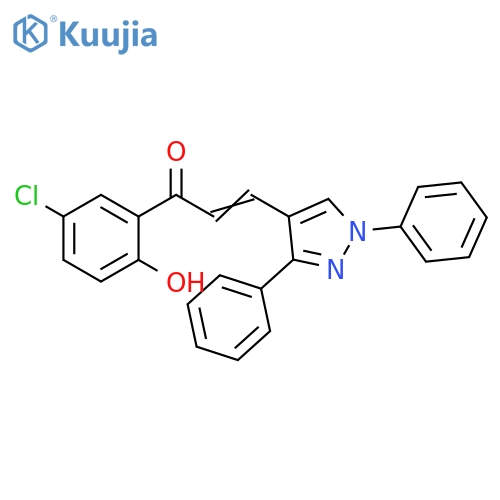 2-Propen-1-one,1-(5-chloro-2-hydroxyphenyl)-3-(1,3-diphenyl-1H-pyrazol-4-yl)- structure