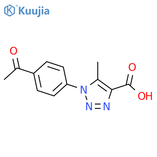 1-(4-Acetyl-phenyl)-5-methyl-1H-[1,2,3]triazole-4-carboxylic acid structure
