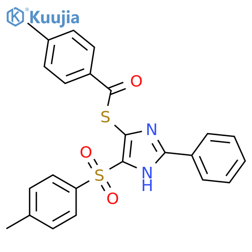 {4-(4-methylbenzenesulfonyl)-2-phenyl-1H-imidazol-5-ylsulfanyl}(4-methylphenyl)methanone structure