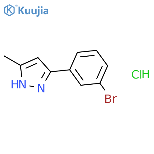 3-(3-bromophenyl)-5-methyl-1H-pyrazole hydrochloride structure
