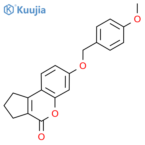7-(4-methoxyphenyl)methoxy-1H,2H,3H,4H-cyclopentacchromen-4-one structure