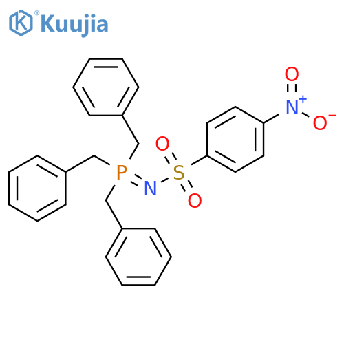 4-nitro-N-(tribenzyl-lambda5-phosphanylidene)benzene-1-sulfonamide structure