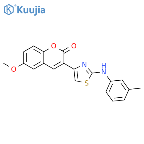 6-methoxy-3-{2-(3-methylphenyl)amino-1,3-thiazol-4-yl}-2H-chromen-2-one structure