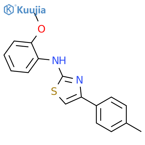 N-(2-Methoxyphenyl)-4-(4-methylphenyl)-1,3-thiazol-2-amine structure