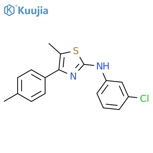 N-(3-chlorophenyl)-5-methyl-4-(4-methylphenyl)-1,3-thiazol-2-amine structure