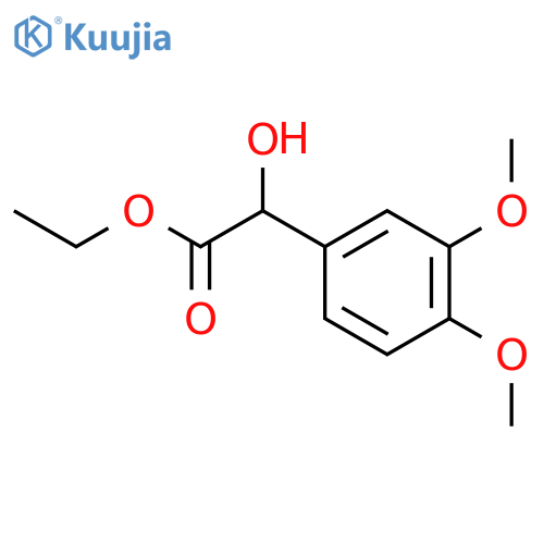 Benzeneacetic acid, a-hydroxy-3,4-dimethoxy-, ethylester structure
