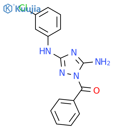 1H-1,2,4-TRIAZOLE-3,5-DIAMINE, 1-BENZOYL-N3-(3-CHLOROPHENYL)- structure