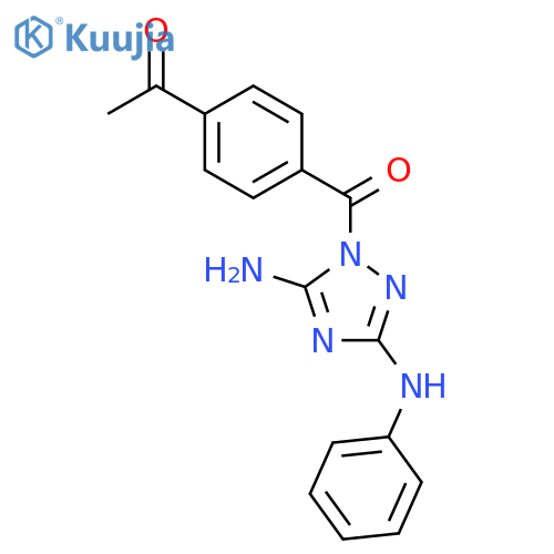 1H-1,2,4-Triazole-3,5-diamine, 1-(4-acetylbenzoyl)-N3-phenyl- structure