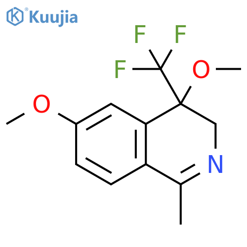 Isoquinoline, 3,4-dihydro-4,6-dimethoxy-1-methyl-4-(trifluoromethyl)- structure