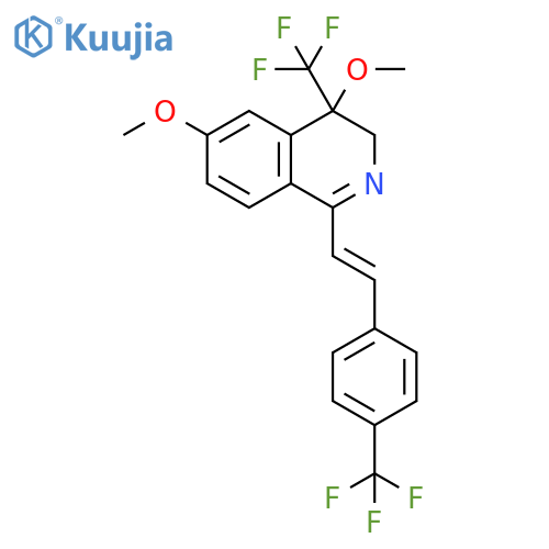 Isoquinoline,3,4-dihydro-4,6-dimethoxy-4-(trifluoromethyl)-1-[(1E)-2-[4-(trifluoromethyl)phenyl]ethenyl]- structure