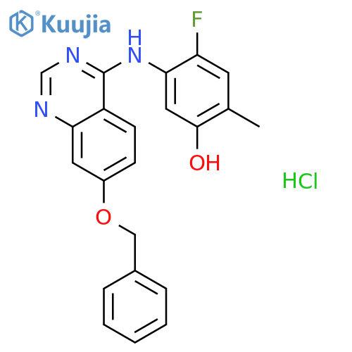 5-((7-BENZYLOXYQUINAZOLIN-4-YL)AMINO)-4-FLUORO-2-METHYLPHENOL HYDROCHLORIDE structure