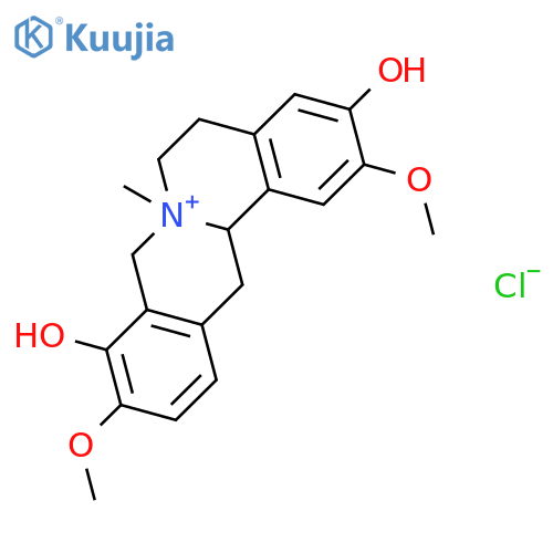 3,9-dihydroxy-2,10-dimethoxy-7-methyl-5,8,13,13a-tetrahydro-6H-isoquino[3,2-a]isoquinolinium chloride structure