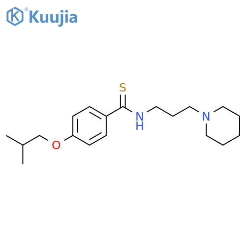 4-(2-methylpropoxy)-N-(3-piperidin-1-ylpropyl)benzenecarbothioamide structure