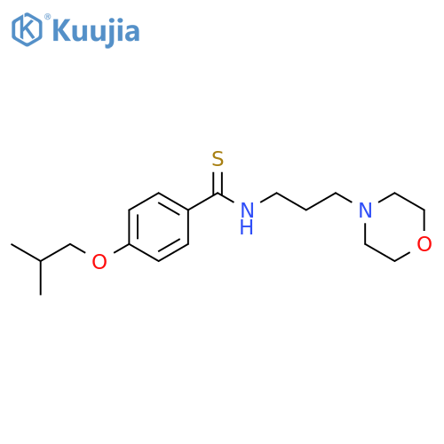 4-(2-methylpropoxy)-N-(3-morpholin-4-ylpropyl)benzenecarbothioamide structure
