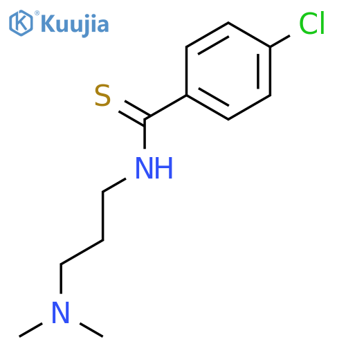 4-chloro-N-[3-(dimethylamino)propyl]benzenecarbothioamide structure
