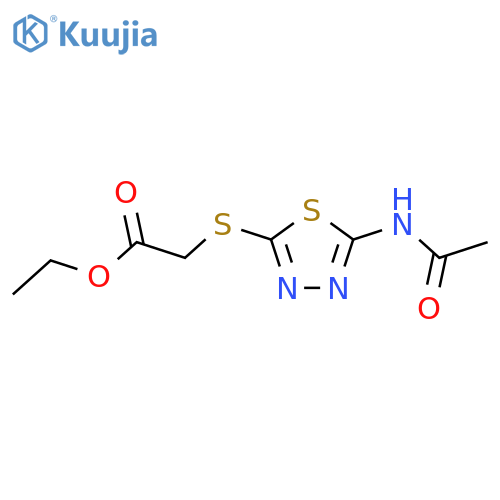 ethyl 2-[(5-acetamido-1,3,4-thiadiazol-2-yl)sulfanyl]acetate structure