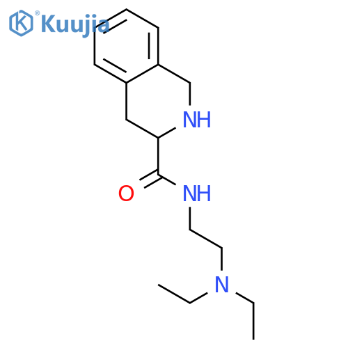 N-[2-(diethylamino)ethyl]-1,2,3,4-tetrahydroisoquinoline-3-carboxamide structure