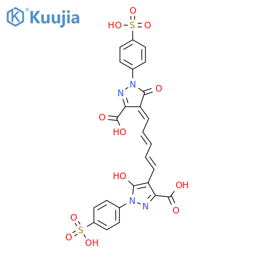 1H-Pyrazole-3-carboxylicacid,4-[5-[3-carboxy-1,5-dihydro-5-oxo-1-(4-sulfophenyl)-4H-pyrazol-4-ylidene]-1,3-pentadien-1-yl]-5-hydroxy-1-(4-sulfophenyl)- structure
