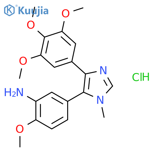 2-Methoxy-5-[4-(3,4,5-trimethoxyphenyl)-1-methyl-1H-imidazol-5-yl]phenylamine hydrochloride structure