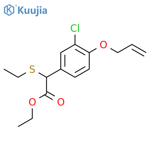 ethyl 2-(4-(allyloxy)-3-chlorophenyl)-2-(ethylthio)acetate structure