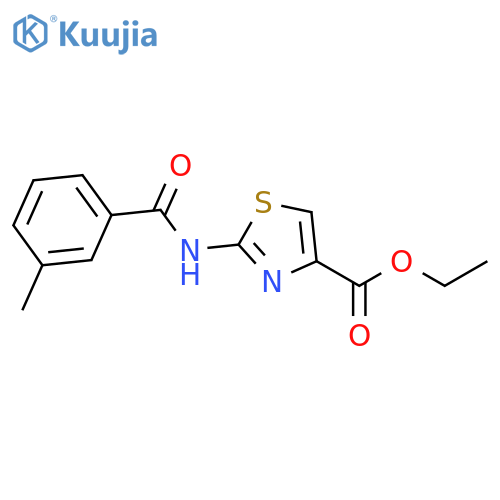 ethyl 2-(3-methylbenzamido)-1,3-thiazole-4-carboxylate structure