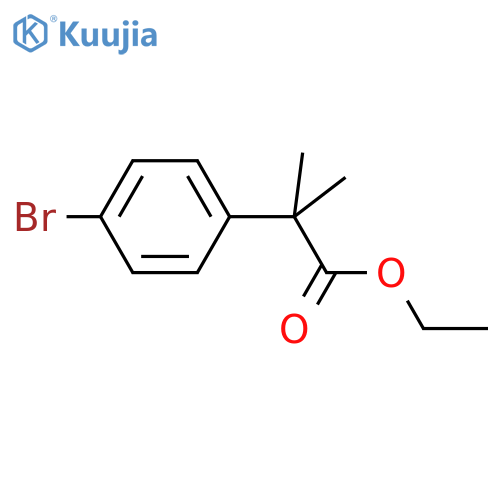Ethyl 2-(4-bromophenyl)-2-methylpropanoate structure