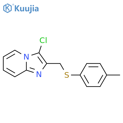 3-chloro-2-{(4-methylphenyl)sulfanylmethyl}imidazo1,2-apyridine structure