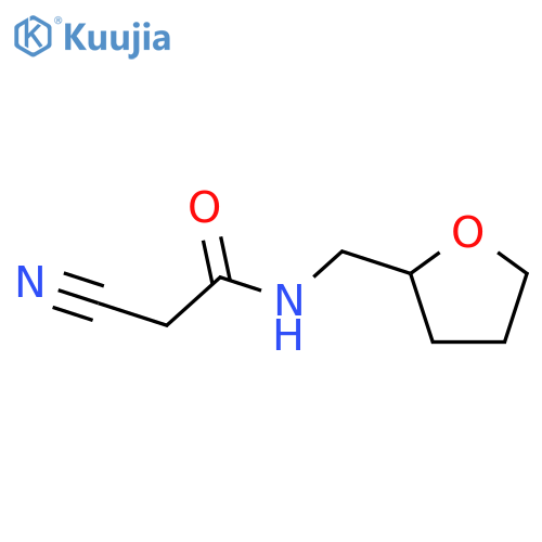 2-cyano-N-[(oxolan-2-yl)methyl]acetamide structure