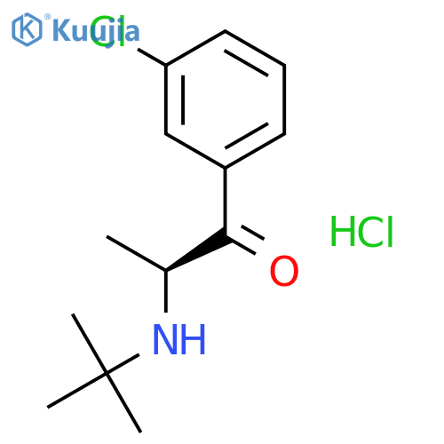 (2S)-2-(tert-butylamino)-1-(3-chlorophenyl)propan-1-one hydrochloride structure