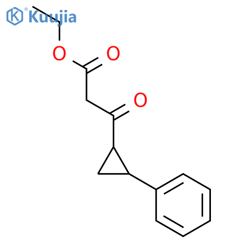 Ethyl 3-oxo-3-((1R,2R)-2-phenylcyclopropyl)propanoate structure