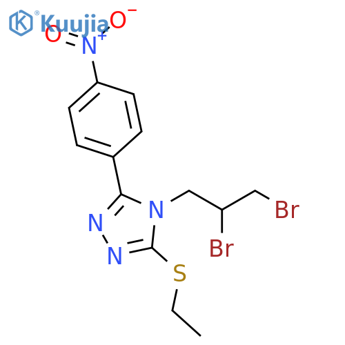 4-(2,3-dibromopropyl)-3-(ethylsulfanyl)-5-(4-nitrophenyl)-4H-1,2,4-triazole structure